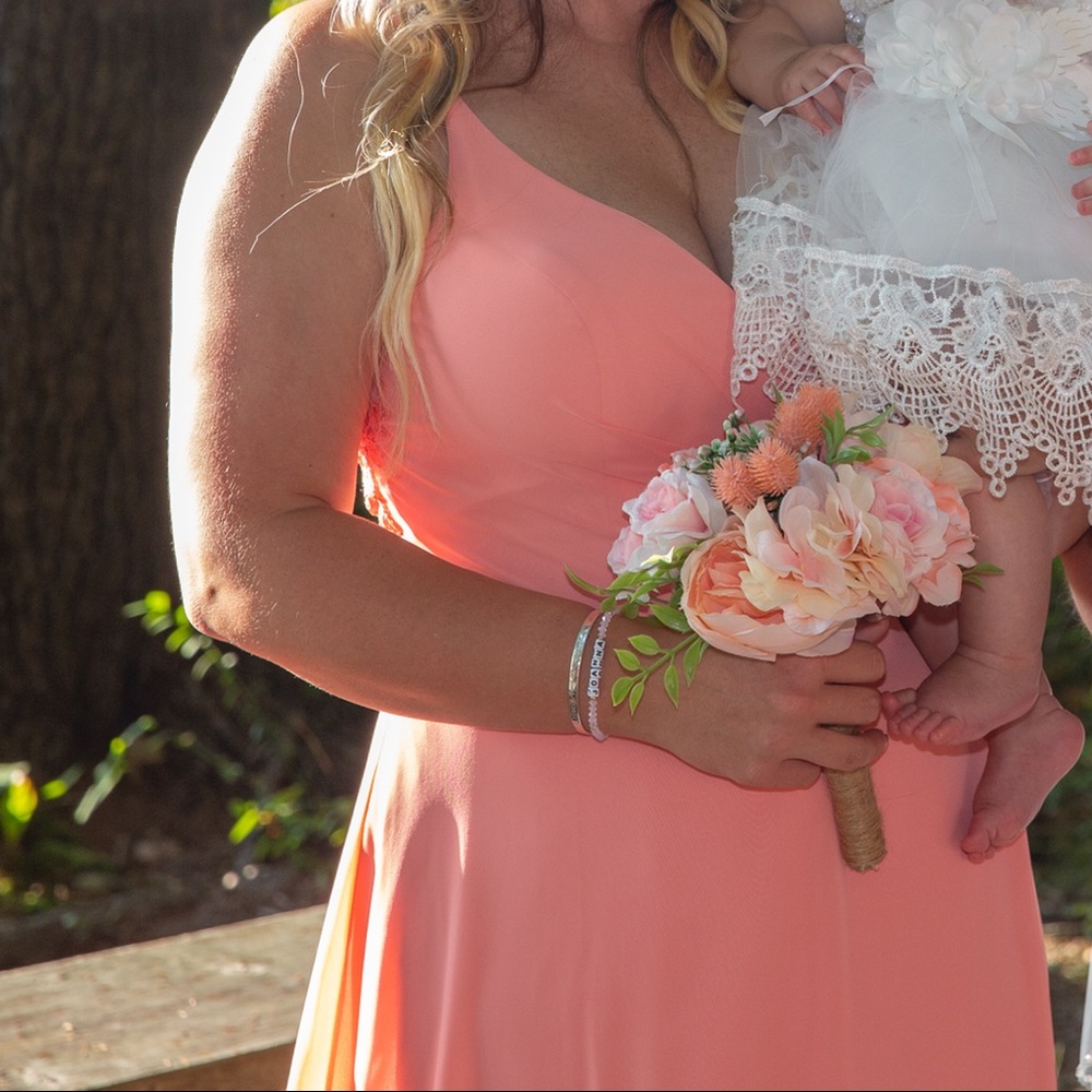 Azazie Bridesmaids Dress in Thana Style / Watermelon color